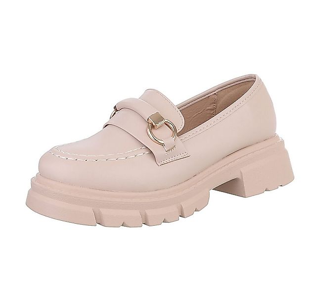 Ital-Design Moderne Damen Loafer mit Schnalle und robuster Sohle Slipper (8 günstig online kaufen