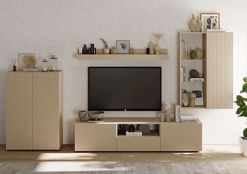 Home affaire Wohnwand "Rio, 4tlg. Breite 300 cm, modernes, elegantes Wohnzi günstig online kaufen