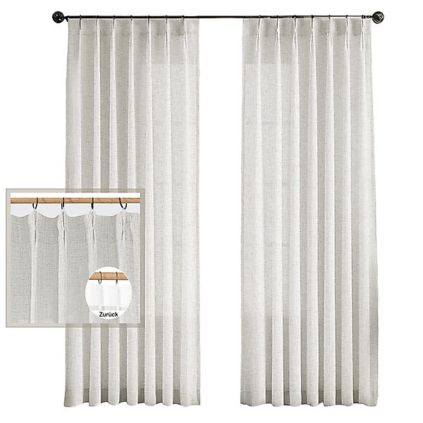 BTTO V&G Schiebegardine 2 Panels Leinen günstig online kaufen