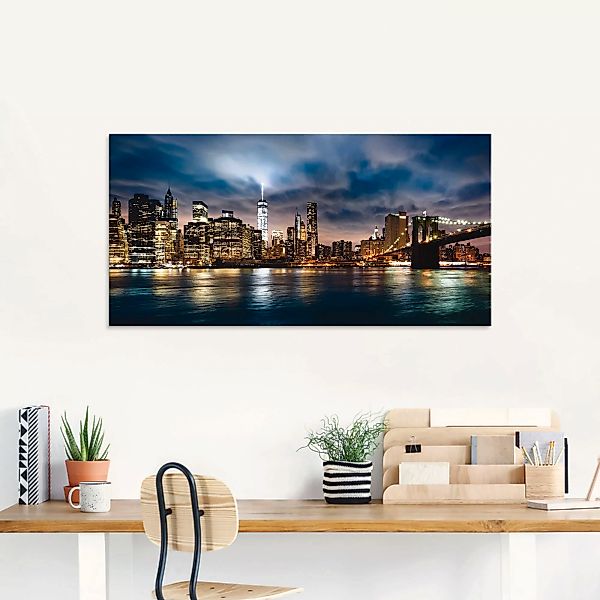 Artland Glasbild "Sonnenaufgang über Manhattan", Amerika, (1 St.) günstig online kaufen