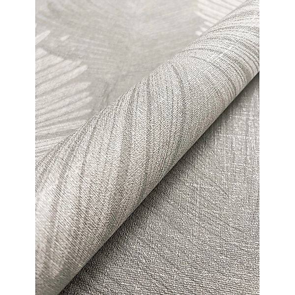 Newroom Vliestapete Vedran Grey Palmenblätter Modern FSC® günstig online kaufen