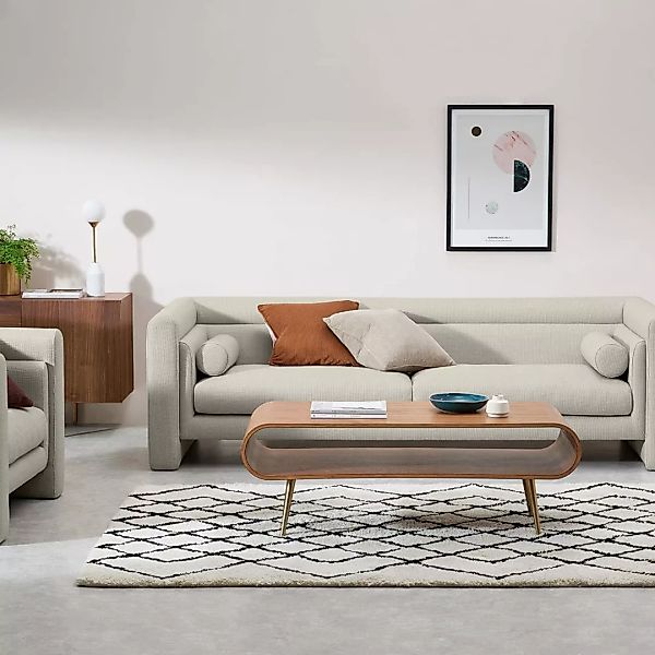 Mathilde 3-Sitzer Sofa, Haferbeige - MADE.com günstig online kaufen