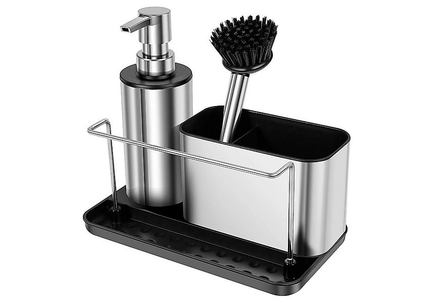 BlingBin Küchenorganizer-Set 3-in-1-Seifenspender-Pumpenset mit Bürste, Spü günstig online kaufen