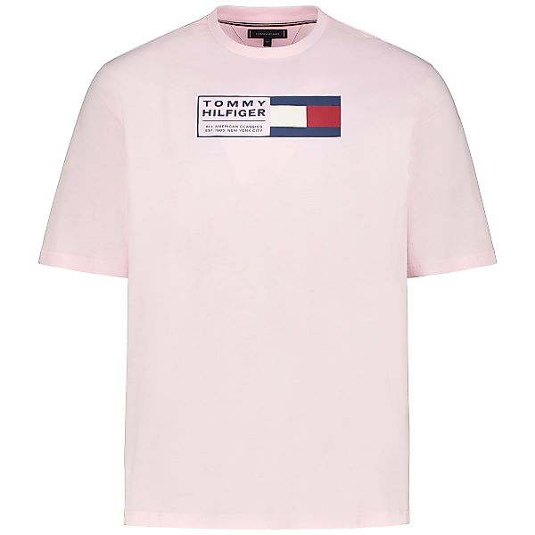Tommy Hilfiger T-Shirt mit Label-Print Farbe pink Größe: 4XL günstig online kaufen
