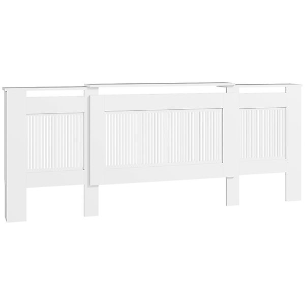 HOMCOM Heizkörperverkleidung Spanplatte MDF Weiß 201L x 19B x 81,5H cm günstig online kaufen