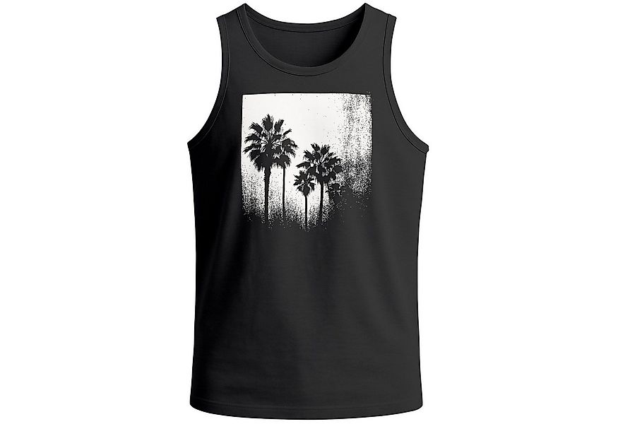 Neverless Tanktop Herren Tank-Top Palmen Fotoprint Vintage Style Frontprint günstig online kaufen
