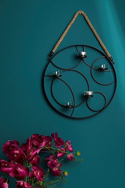 Myflair Möbel & Accessoires Wandkerzenhalter "Kirill, schwarz", Landhaus, s günstig online kaufen