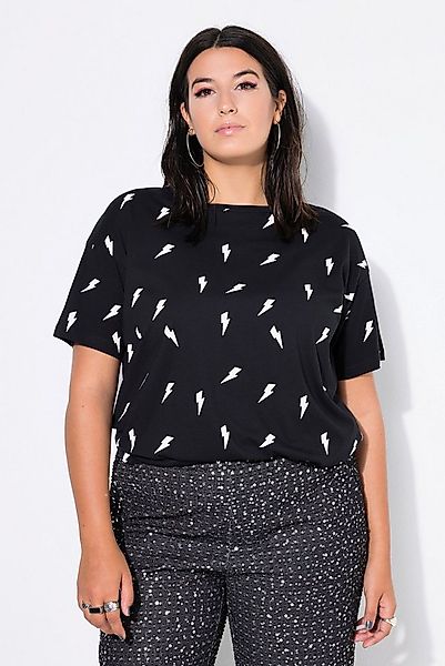 Studio Untold T-Shirt T-Shirt Blitz-Muster Halbarm günstig online kaufen