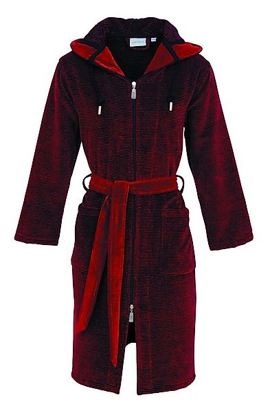 Carl Ross Damenbademantel 571410, Midilänge, Velours, Kapuze, 2-Wege Reißve günstig online kaufen