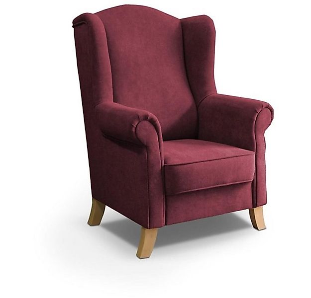 Beautysofa Ohrensessel LEONARDO Sessel Wohnzimmersessel, Fernsehsessel günstig online kaufen