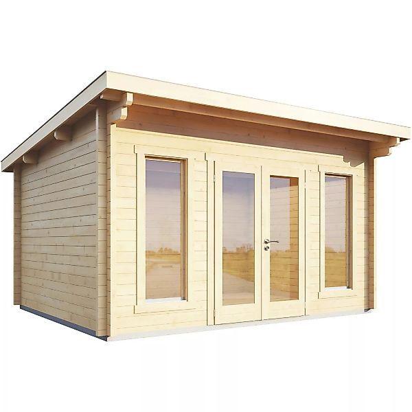 Holz-Gartenhaus Trondheim 70-D XL mit Dachpappe BxT: 450 cm x 360 cm günstig online kaufen