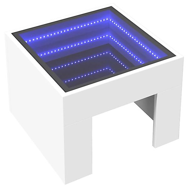 vidaXL Couchtisch mit Infinity-LED Weiß 40x40x30 cm 847595 günstig online kaufen
