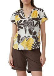 s.Oliver Kurzarmbluse mit All-Over Print günstig online kaufen