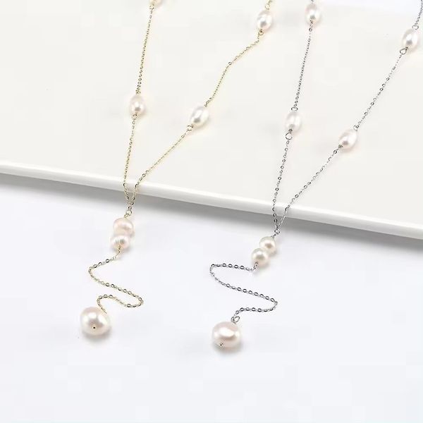 Runde Perlé Perlenkette Marie, lange Halskette, günstig online kaufen