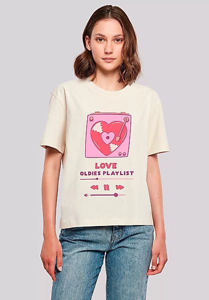 F4NT4STIC T-Shirt "Love Oldies Playlist Valentinstag", Premium Qualität günstig online kaufen