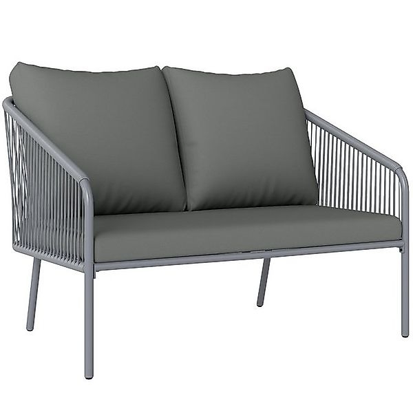 Outsunny Loungesofa mit Kissen, Gartensofa 1 Teile, Balkonmöbel 112 x 72 x günstig online kaufen