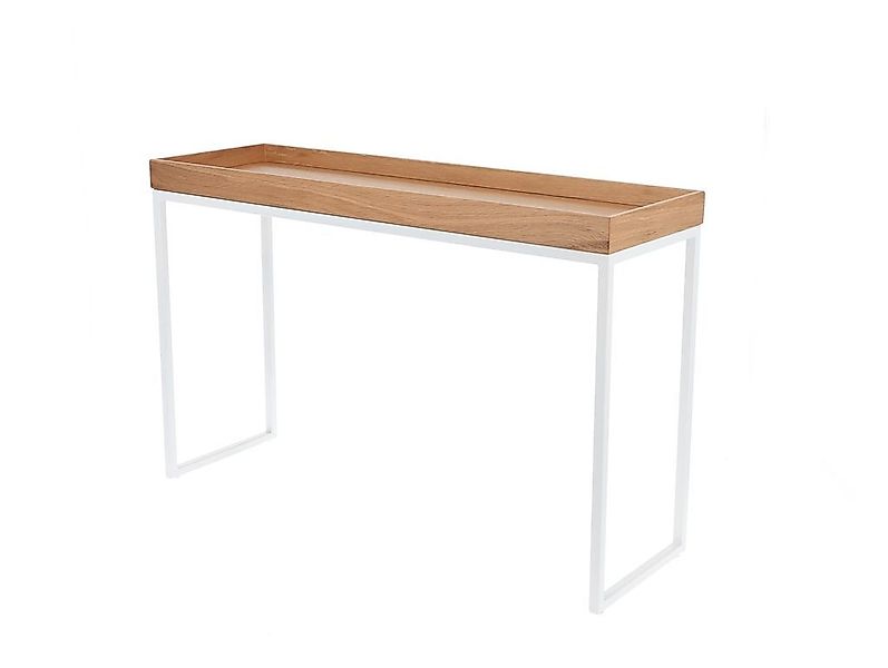 Konsolentisch Pizzo Kurz Weiß Eiche Natur günstig online kaufen