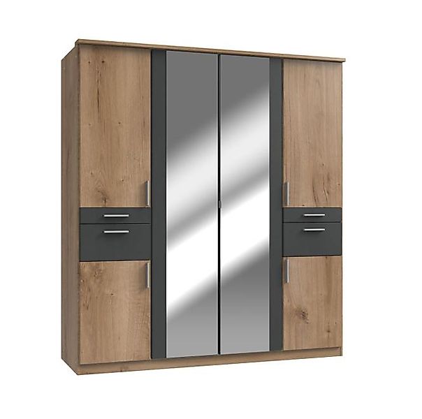 Drehtürenschrank 6-türig, inkl. 2 Spiegel und 4 Schubladen KOBLENZ von Wime günstig online kaufen
