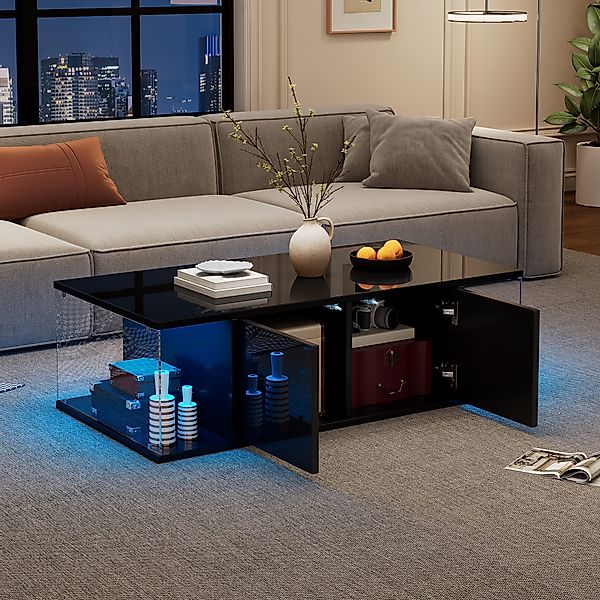 Merax Couchtisch hochglanz Sofatisch Beistelltisch mit günstig online kaufen