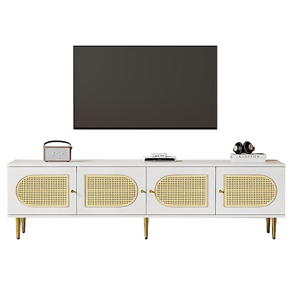 OKWISH Lowboard TV-Board Fernsehtisch (Rattan-TV-Schrank, 1 günstig online kaufen