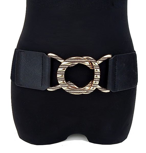 Ella Jonte Stretchgürtel schwarz gold oder braun gold 75 - 90 cm elastische günstig online kaufen