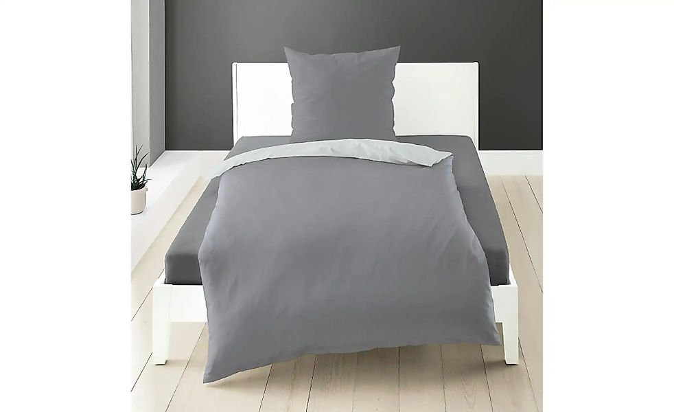 BIERBAUM Wendebettwäsche "Modern Uni in Gr. 135x200 oder 155x220 cm" 3 Stk. günstig online kaufen