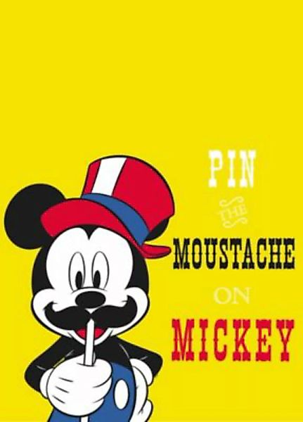KOMAR Wandbild - Mickey Mouse Moustache - Größe: 50 x 70 cm mehrfarbig Gr. günstig online kaufen