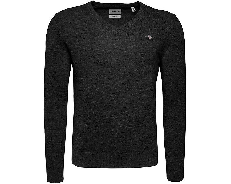 Gant Strickpullover Extrafine Lambswool V-Neck Herren Strickpulli, Wollpull günstig online kaufen