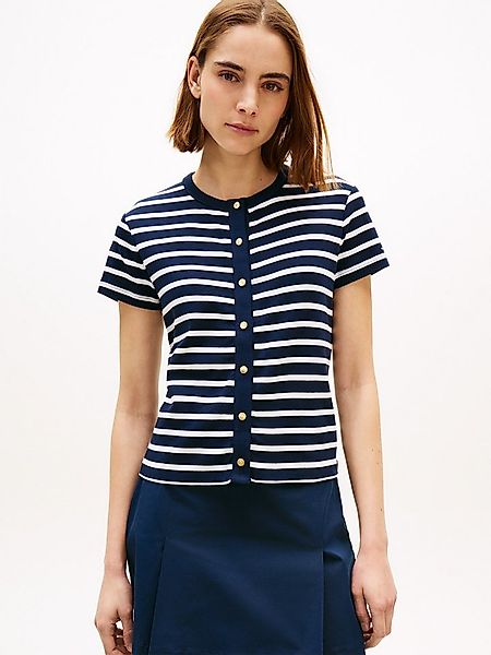 Tommy Hilfiger Kurzarmshirt GOLD BUTTON SLIM SS TEE günstig online kaufen