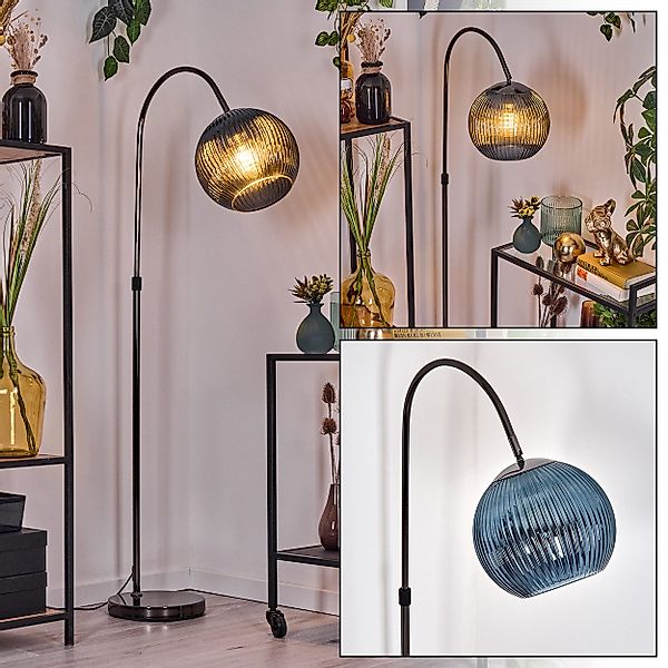 hofstein Stehlampe Stehlampe aus Metall/Riffelglas in günstig online kaufen