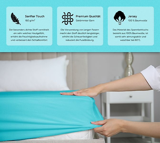 Beautex Spannbettlaken 2er Set Spannbetttuch Bettlaken günstig online kaufen