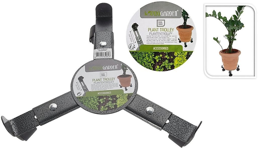 Progarden Pflanzenroller Pflanzenwagen Blumenroller Metall max. 50 KG Ø 6 e günstig online kaufen