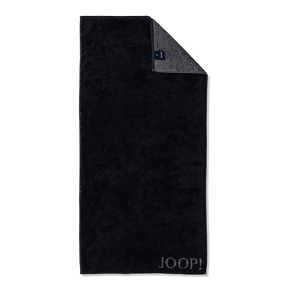 JOOP! Handtuch Classic Frottierkollektion - 50x100 cm, Walkfrottier Schwarz günstig online kaufen