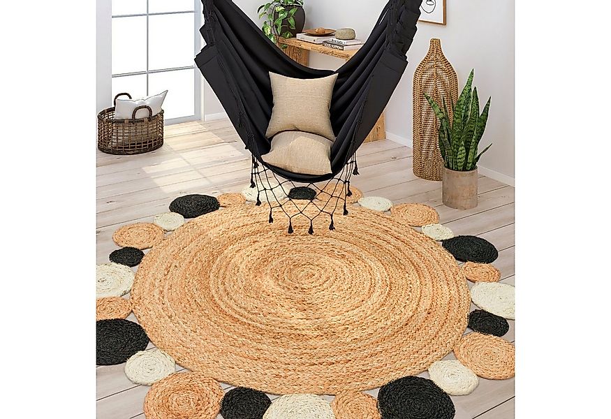 Paco Home Teppich Viborg 592, rund, Höhe: 13 mm, handgefertigter Natur-Tepp günstig online kaufen