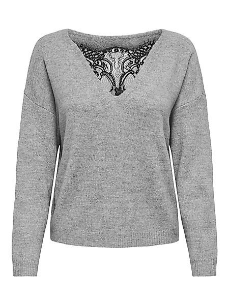 ONLY Rundhalspullover ONLANJA LS LACE MIX günstig online kaufen