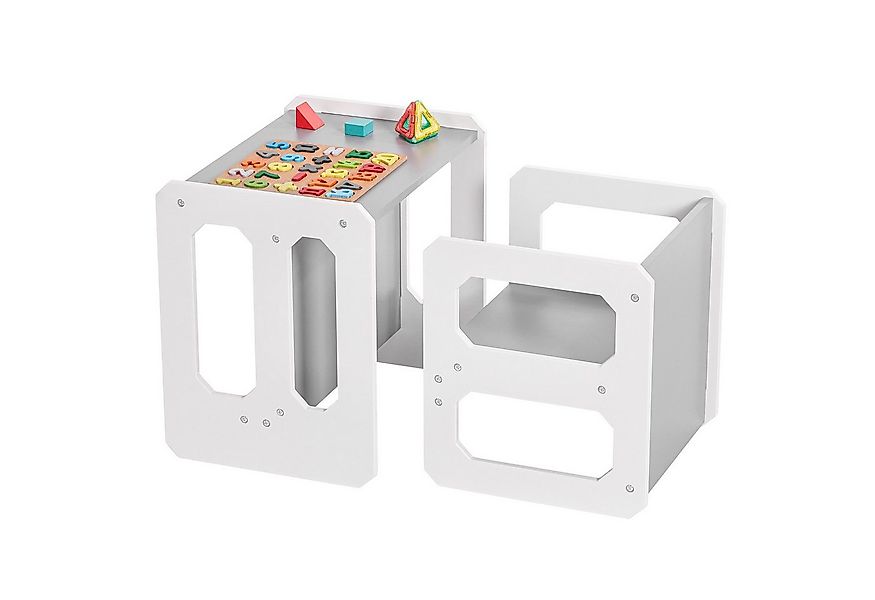 Yorbay Kindertisch Kindersitzgruppe 2 in 1 mit stabiler Sitzbank, Sitzgrupp günstig online kaufen