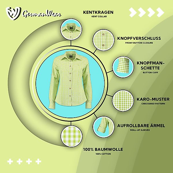 German Wear Trachtenbluse GW-OB13 Trachtenbluse für günstig online kaufen