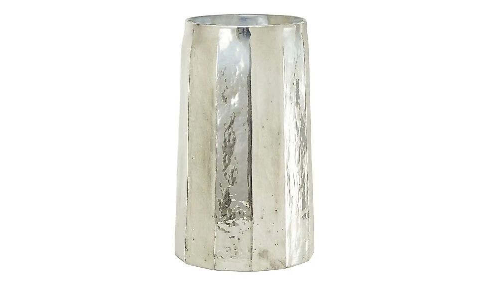 HOME STORY Vase   ¦ silber ¦ Glas ¦ Maße (cm): H: 33,5  Ø: 20.5 Weihnachten günstig online kaufen