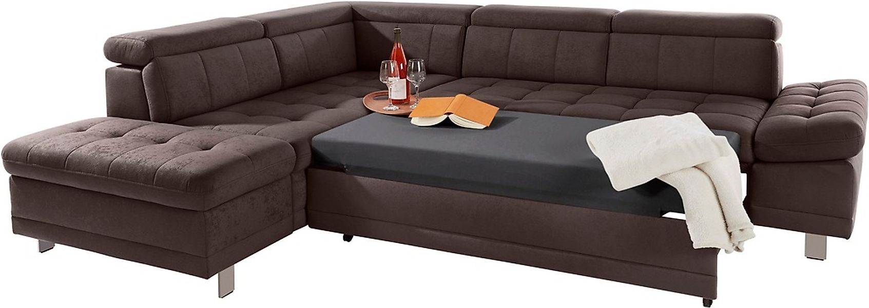 sit&more Ecksofa »Limit L-Form« wahlweise mit Bettfunktion und Bettkasten günstig online kaufen