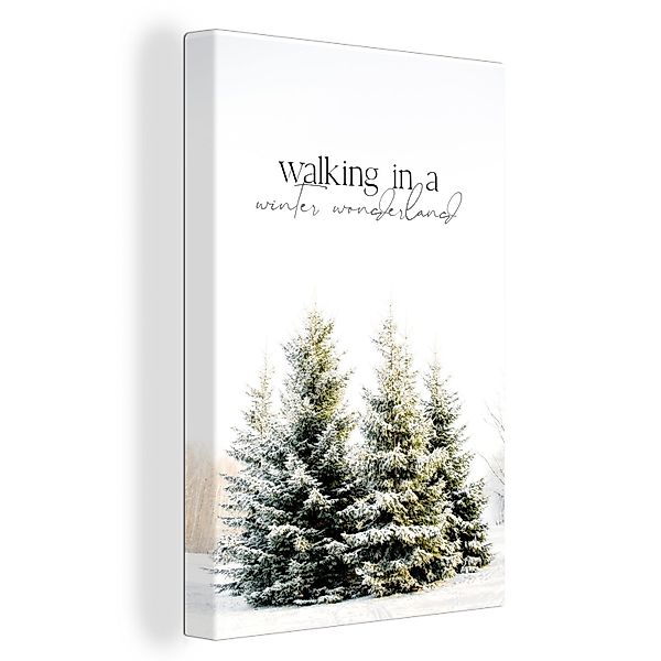 OneMillionCanvasses® Leinwandbild Weihnachtsbaum - Schnee - günstig online kaufen