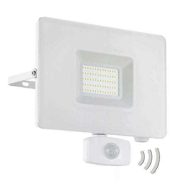 LED-Außenstrahler Faedo 3 mit Sensor, weiß, 50W günstig online kaufen