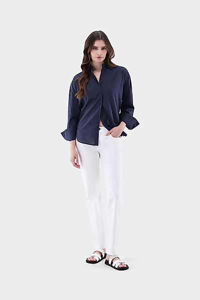 Hemdbluse mit überschnittenen Schultern günstig online kaufen