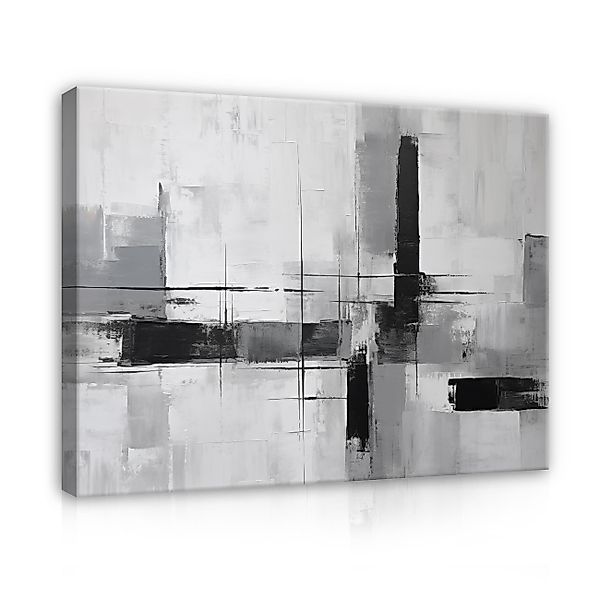 Wallarena Leinwandbild Abstrakt Art Grau Loft günstig online kaufen