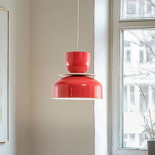Hängeleuchte Uto, rot, Ø 30 cm, Metall günstig online kaufen