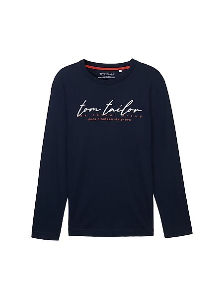 TOM TAILOR Langarmshirt mit Logo-Print günstig online kaufen