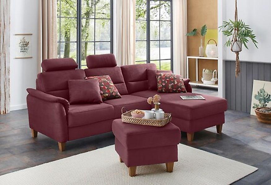 Home affaire Ecksofa »Palmera L-Form, B: 244 cm« optional Bettfunktion & Be günstig online kaufen