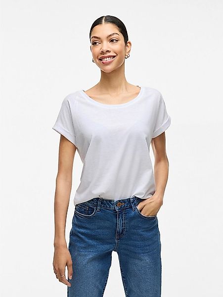 Vila Rundhalsshirt VIDREAMERS NEW PURE T-SHIRT/SU-NOOS Baumwollmischung, re günstig online kaufen