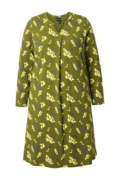 Ulla Popken Midikleid Jerseykleid Blüten A-Linie günstig online kaufen
