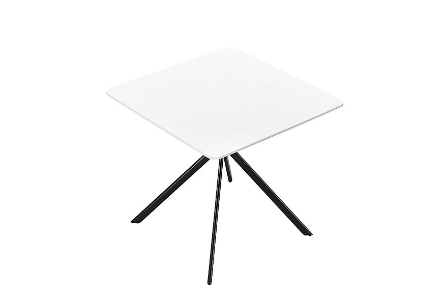 en.casa Esstisch, »Ankara« Küchentisch 78 x 78 x 75 cm Weiß günstig online kaufen
