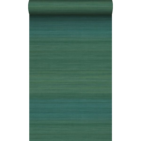 Origin Wallcoverings Tapete Gewebeoptik mit Farbverlauf Meeresgrün 53 cm x günstig online kaufen